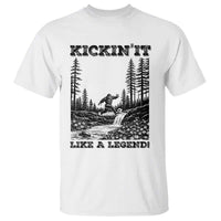Kickin It Like A Legend T Shirt Funny Bigfoot Soccer Player