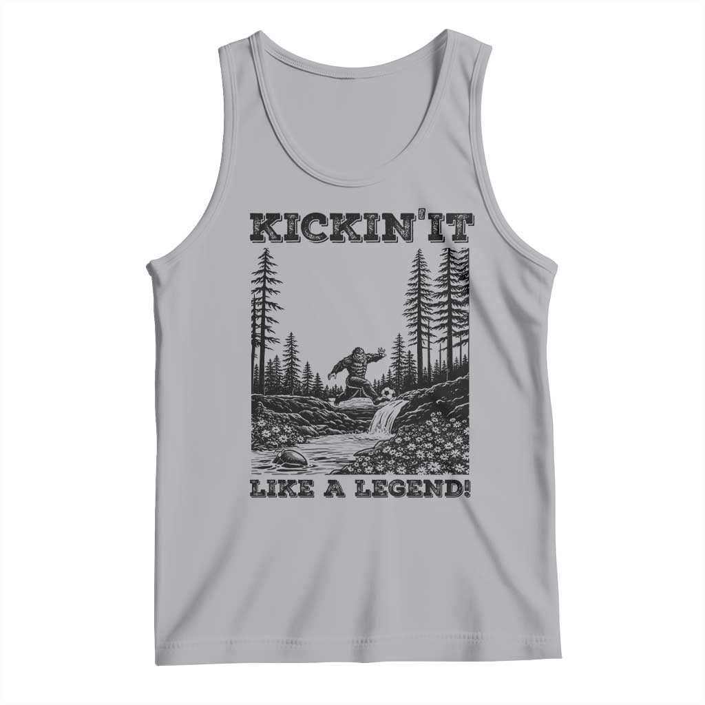 Kickin It Like A Legend Tank Top Funny Bigfoot Soccer Player