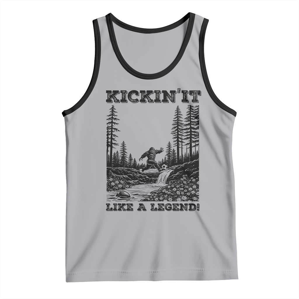 Kickin It Like A Legend Tank Top Funny Bigfoot Soccer Player