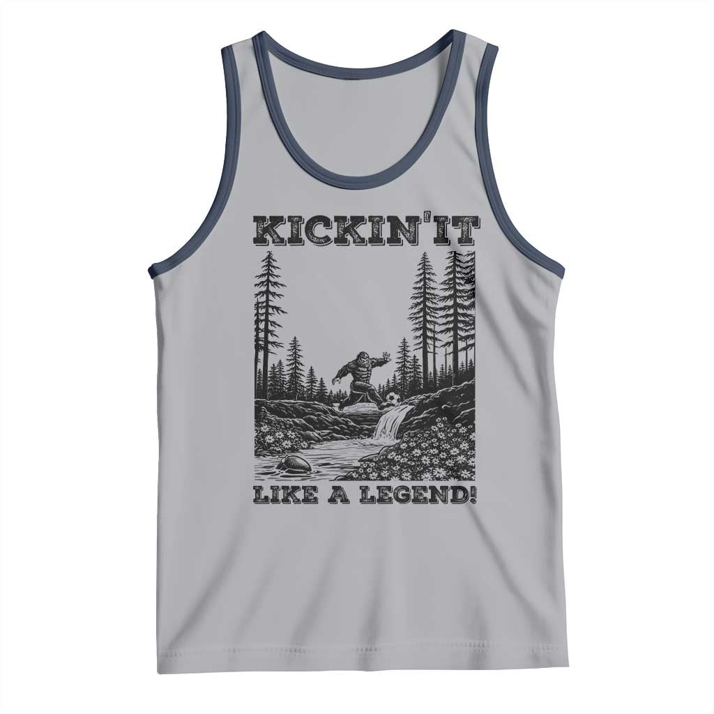 Kickin It Like A Legend Tank Top Funny Bigfoot Soccer Player