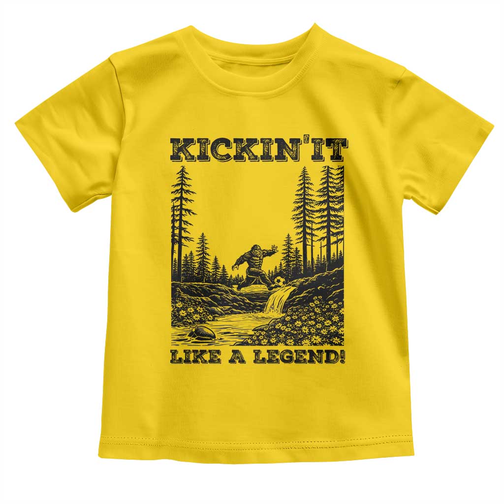 Kickin It Like A Legend Toddler T Shirt Funny Bigfoot Soccer Player