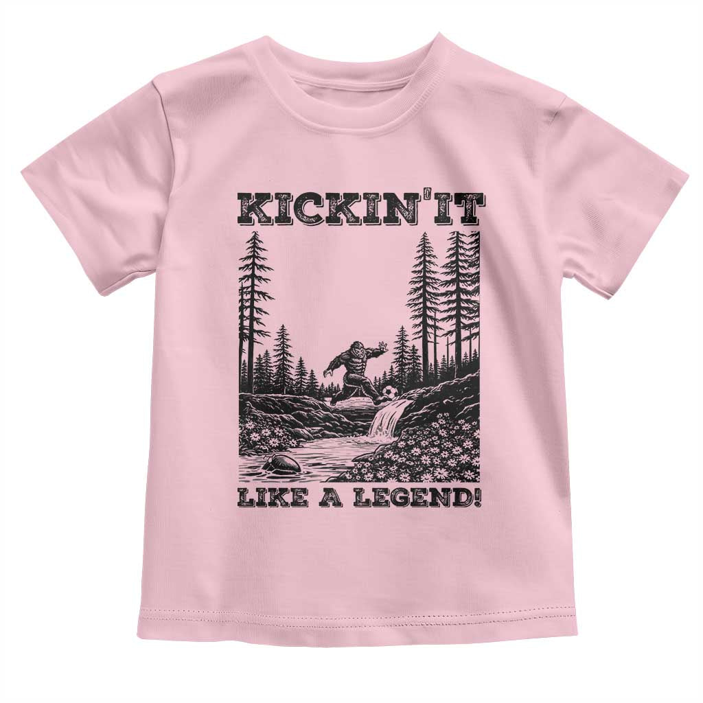 Kickin It Like A Legend Toddler T Shirt Funny Bigfoot Soccer Player