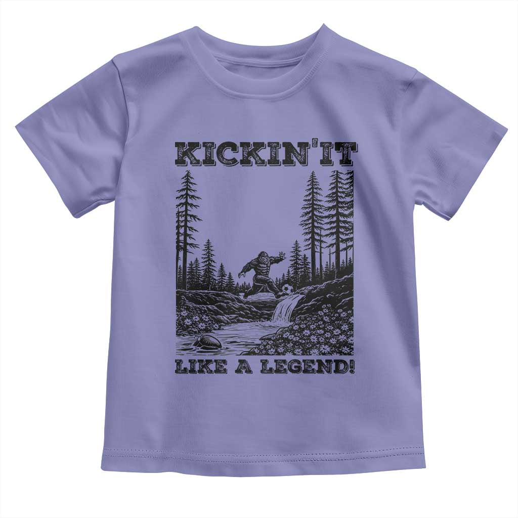 Kickin It Like A Legend Toddler T Shirt Funny Bigfoot Soccer Player