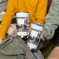Kickin It Like A Legend Tumbler Cup Funny Bigfoot Soccer Player