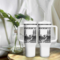 Kickin It Like A Legend Tumbler With Handle Funny Bigfoot Soccer Player