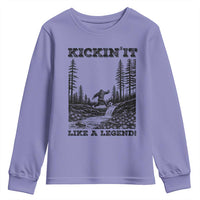 Kickin It Like A Legend Youth Sweatshirt Funny Bigfoot Soccer Player
