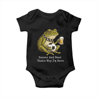 Funny Frog Lover Baby Onesie Soccer And Beer That Is Why I Am Here