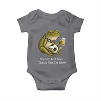 Funny Frog Lover Baby Onesie Soccer And Beer That Is Why I Am Here