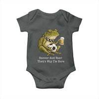 Funny Frog Lover Baby Onesie Soccer And Beer That Is Why I Am Here