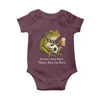 Funny Frog Lover Baby Onesie Soccer And Beer That Is Why I Am Here