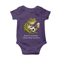 Funny Frog Lover Baby Onesie Soccer And Beer That Is Why I Am Here