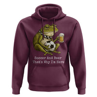 Funny Frog Lover Hoodie Soccer And Beer That Is Why I Am Here
