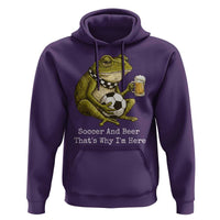 Funny Frog Lover Hoodie Soccer And Beer That Is Why I Am Here