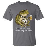 Funny Frog Lover T Shirt Soccer And Beer That Is Why I Am Here