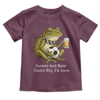 Funny Frog Lover Toddler T Shirt Soccer And Beer That Is Why I Am Here