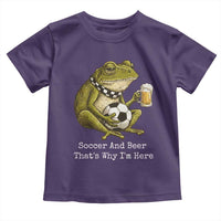 Funny Frog Lover Toddler T Shirt Soccer And Beer That Is Why I Am Here