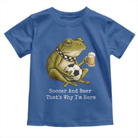 Funny Frog Lover Toddler T Shirt Soccer And Beer That Is Why I Am Here