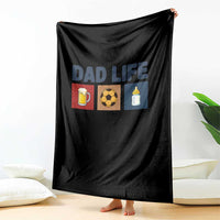 Dad Life Soccer Beer Baby Bottle Throw Blanket Fathers Day Gift