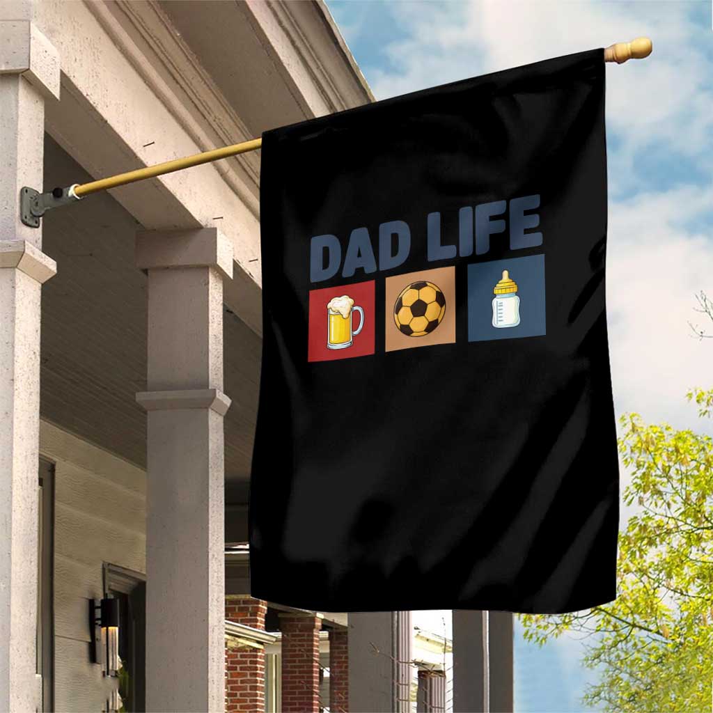 Dad Life Soccer Beer Baby Bottle Garden Flag Fathers Day Gift