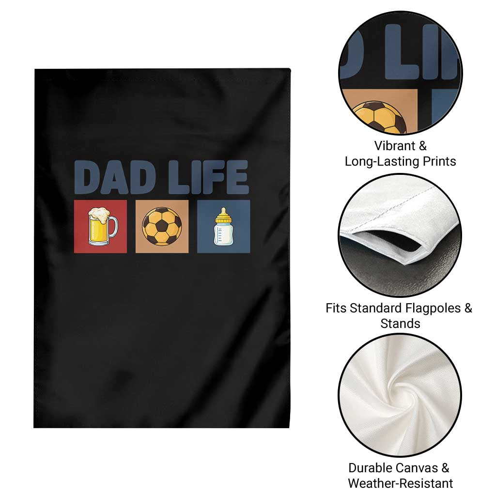 Dad Life Soccer Beer Baby Bottle Garden Flag Fathers Day Gift