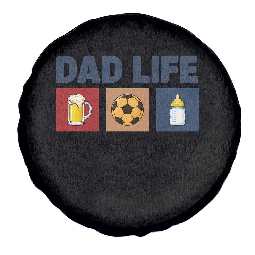 Dad Life Soccer Beer Baby Bottle Spare Tire Cover Fathers Day Gift