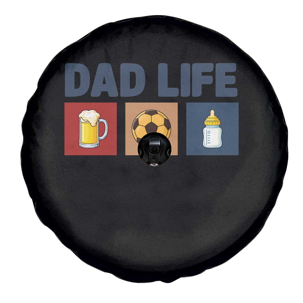 Dad Life Soccer Beer Baby Bottle Spare Tire Cover Fathers Day Gift