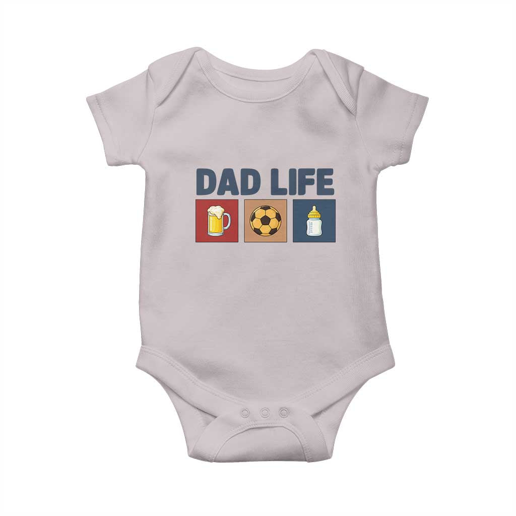 Dad Life Soccer Beer Baby Bottle Baby Onesie Fathers Day Gift