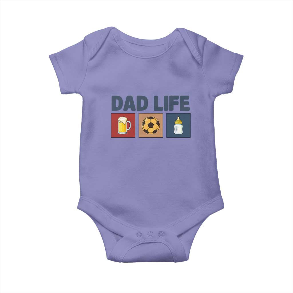 Dad Life Soccer Beer Baby Bottle Baby Onesie Fathers Day Gift