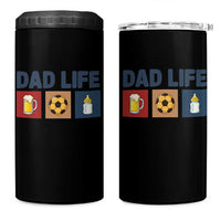 Dad Life Soccer Beer Baby Bottle 4 in 1 Can Cooler Tumbler Fathers Day Gift