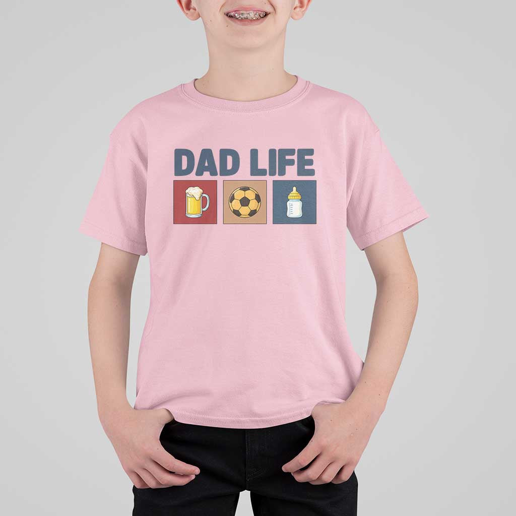 Dad Life Soccer Beer Baby Bottle T Shirt For Kid Fathers Day Gift