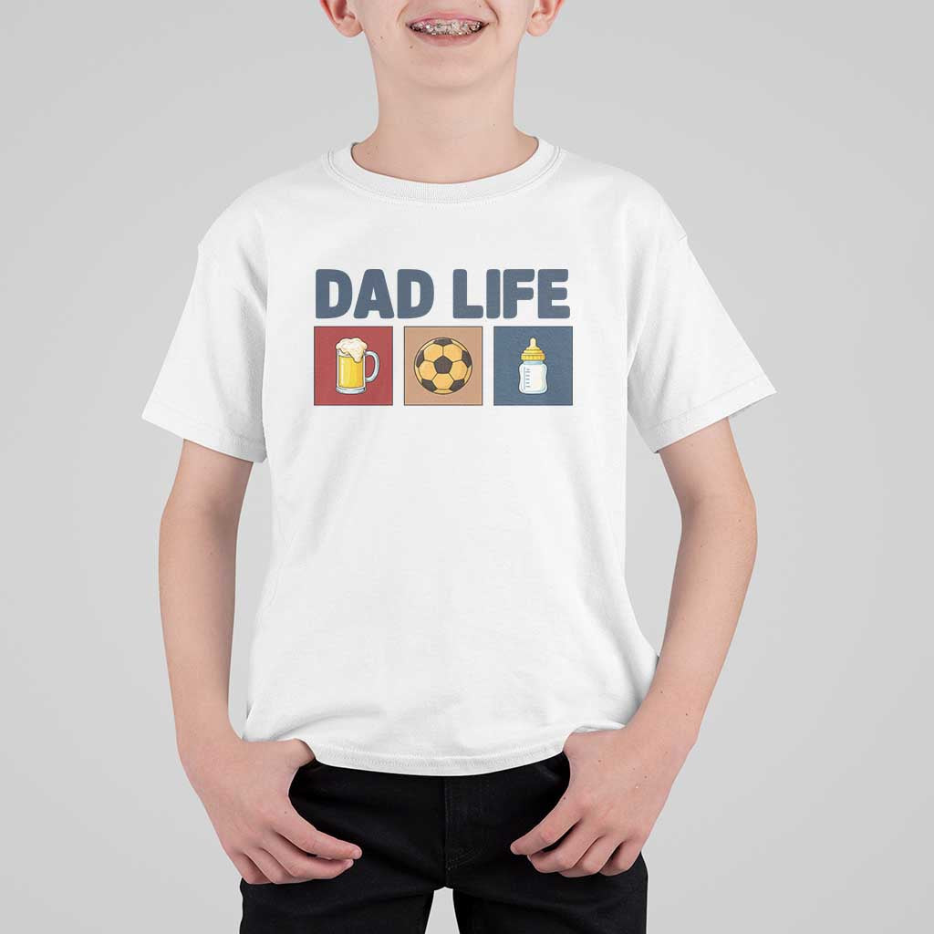 Dad Life Soccer Beer Baby Bottle T Shirt For Kid Fathers Day Gift