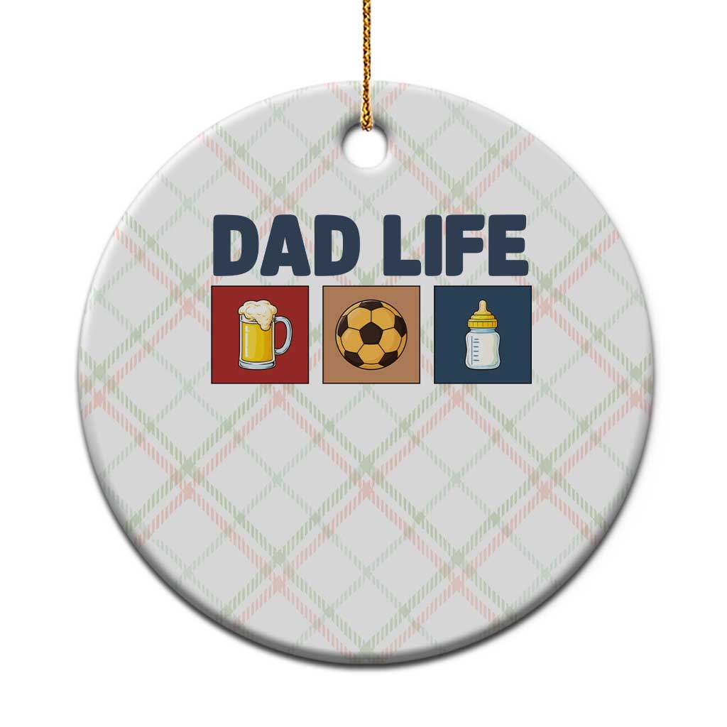 Dad Life Soccer Beer Baby Bottle Ceramic Ornament Fathers Day Gift
