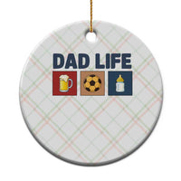 Dad Life Soccer Beer Baby Bottle Ceramic Ornament Fathers Day Gift