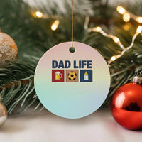 Dad Life Soccer Beer Baby Bottle Ceramic Ornament Fathers Day Gift