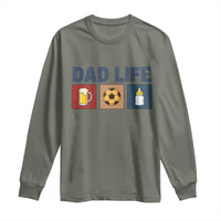 Dad Life Soccer Beer Baby Bottle Long Sleeve Shirt Fathers Day Gift