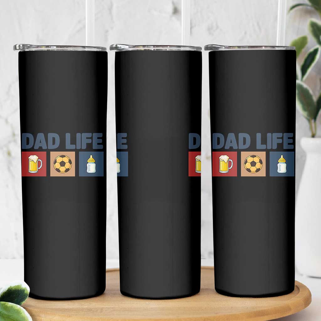 Dad Life Soccer Beer Baby Bottle Skinny Tumbler Fathers Day Gift