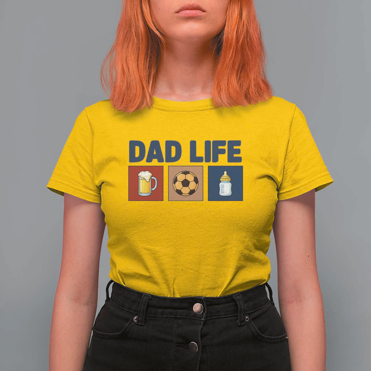 Dad Life Soccer Beer Baby Bottle T Shirt For Women Fathers Day Gift