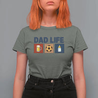 Dad Life Soccer Beer Baby Bottle T Shirt For Women Fathers Day Gift