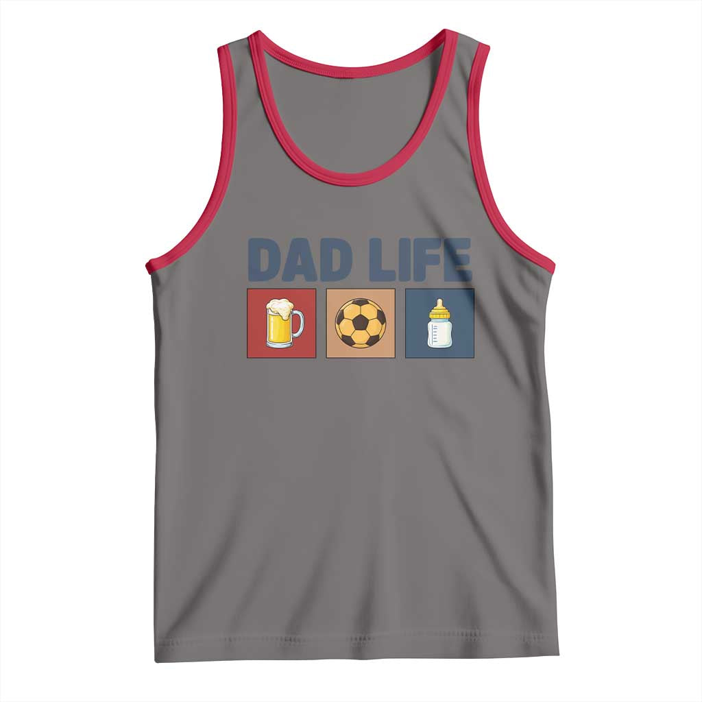 Dad Life Soccer Beer Baby Bottle Tank Top Fathers Day Gift