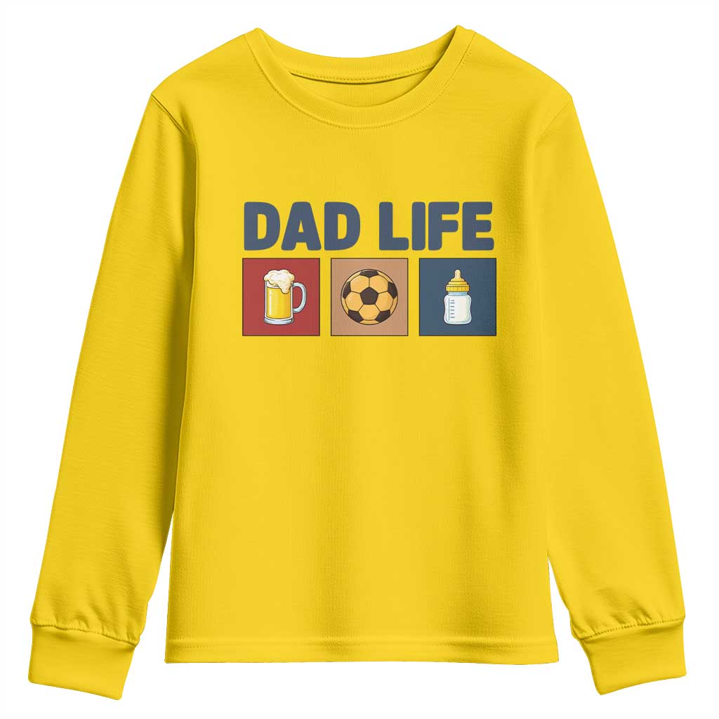 Dad Life Soccer Beer Baby Bottle Youth Sweatshirt Fathers Day Gift