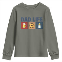 Dad Life Soccer Beer Baby Bottle Youth Sweatshirt Fathers Day Gift