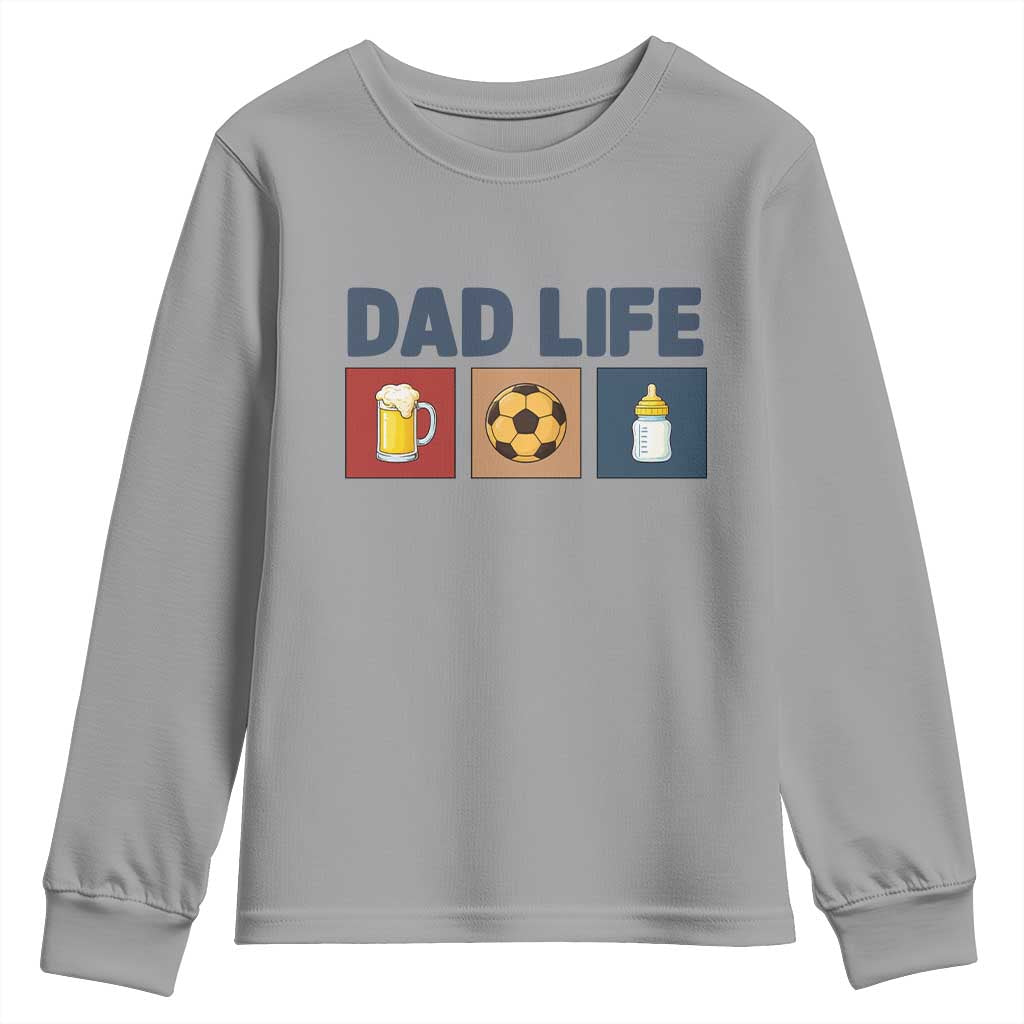 Dad Life Soccer Beer Baby Bottle Youth Sweatshirt Fathers Day Gift