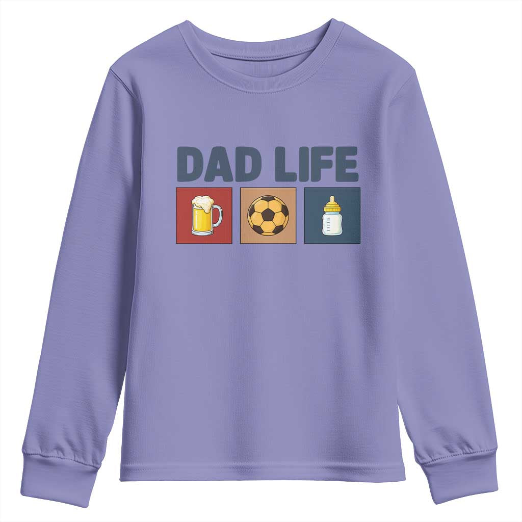 Dad Life Soccer Beer Baby Bottle Youth Sweatshirt Fathers Day Gift