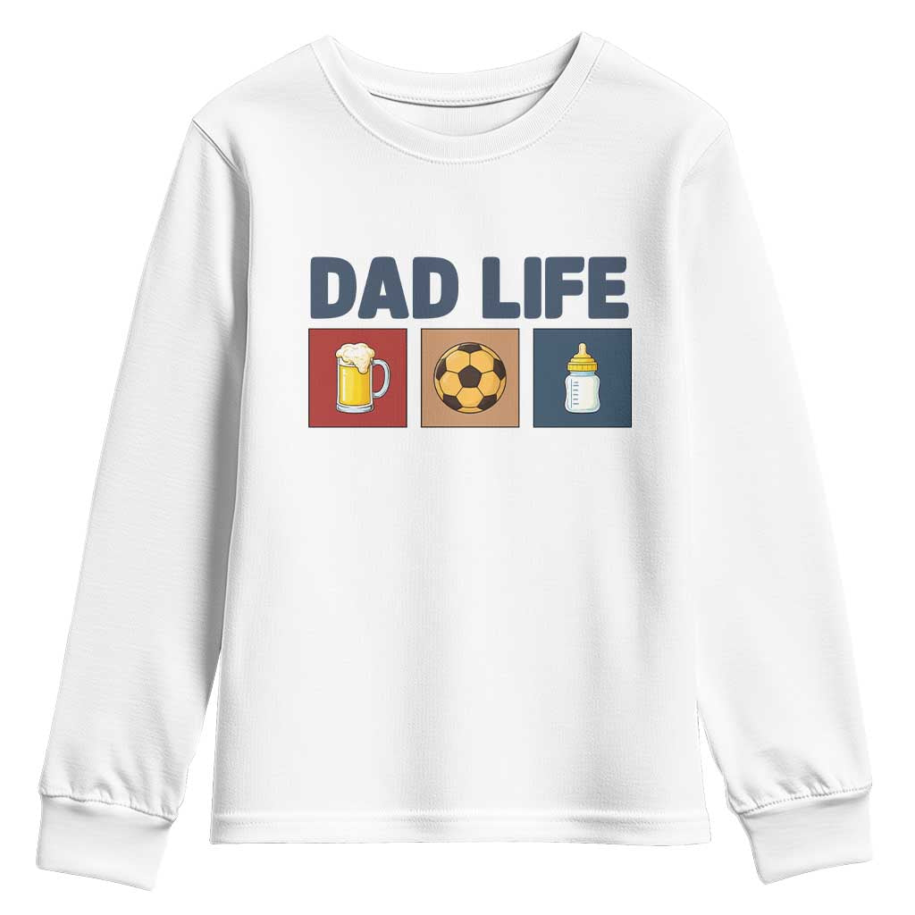 Dad Life Soccer Beer Baby Bottle Youth Sweatshirt Fathers Day Gift