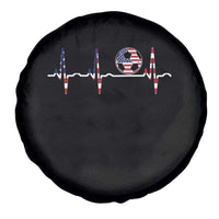 USA Soccer Heartbeat Spare Tire Cover American Flag Football Pulse