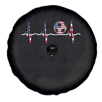 USA Soccer Heartbeat Spare Tire Cover American Flag Football Pulse