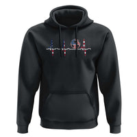 USA Soccer Heartbeat Hoodie American Flag Football Pulse