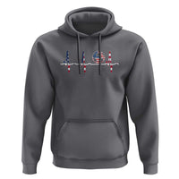 USA Soccer Heartbeat Hoodie American Flag Football Pulse