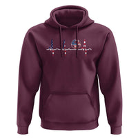 USA Soccer Heartbeat Hoodie American Flag Football Pulse