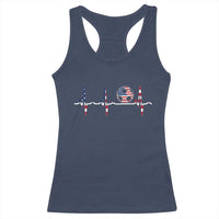 USA Soccer Heartbeat Racerback Tank Top American Flag Football Pulse